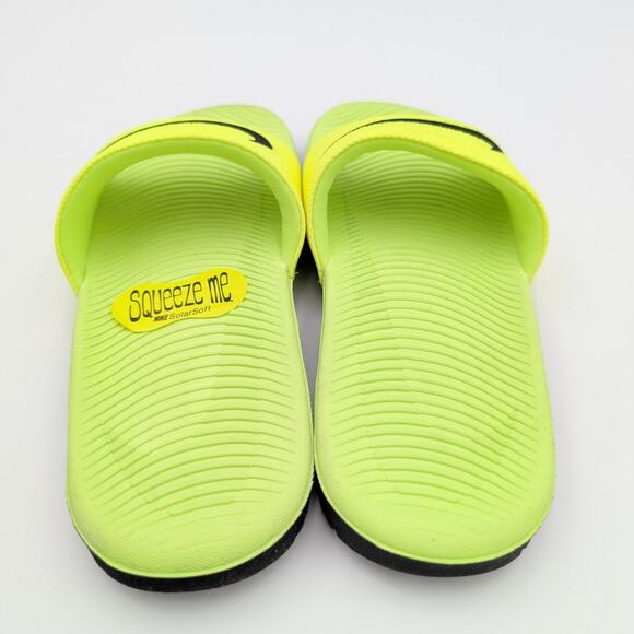 Nike Kawa Slide Sandals #819352-700 Unisex Kids Volt/Black Size US5Y EU37.5 - Picture 4 of 11